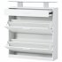 US Shoe Storage Cabinet With 2 Flip Drawers Tempered Glass Top Pulling Drawer LED Light Narrow Shoe Rack Cabinet Black