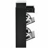 US Shoe Storage Cabinet With 2 Flip Drawers Tempered Glass Top Pulling Drawer LED Light Narrow Shoe Rack Cabinet Black