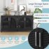 US Sideboard Cabinet With Rattan Door Metal Handles Adjustable Shelves 333lbs Load Capacity Multifunctional Storage Cabinet For Kitchen Dining Room Living Room 