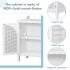 US Sideboard Cabinet With Rattan Door Metal Handles Adjustable Shelves 333lbs Load Capacity Multifunctional Storage Cabinet For Kitchen Dining Room Living Room 