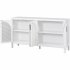 US Sideboard Cabinet With Rattan Door Metal Handles Adjustable Shelves 333lbs Load Capacity Multifunctional Storage Cabinet For Kitchen Dining Room Living Room 