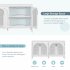 US Sideboard Cabinet With Rattan Door Metal Handles Adjustable Shelves 333lbs Load Capacity Multifunctional Storage Cabinet For Kitchen Dining Room Living Room 