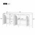 US Sideboard Cabinet With Rattan Door Metal Handles Adjustable Shelves 333lbs Load Capacity Multifunctional Storage Cabinet For Kitchen Dining Room Living Room 