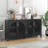 US Sideboard Cabinet With Rattan Door Metal Handles Adjustable Shelves 333lbs Load Capacity Multifunctional Storage Cabinet For Kitchen Dining Room Living Room 
