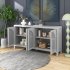 US Sideboard Cabinet With Rattan Door Metal Handles Adjustable Shelves 333lbs Load Capacity Multifunctional Storage Cabinet For Kitchen Dining Room Living Room 