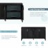 US Sideboard Cabinet With Rattan Door Metal Handles Adjustable Shelves 333lbs Load Capacity Multifunctional Storage Cabinet For Kitchen Dining Room Living Room 