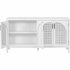 US Sideboard Cabinet With Rattan Door Metal Handles Adjustable Shelves 333lbs Load Capacity Multifunctional Storage Cabinet For Kitchen Dining Room Living Room 