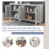 US Sideboard Cabinet With Rattan Door Metal Handles Adjustable Shelves 333lbs Load Capacity Multifunctional Storage Cabinet For Kitchen Dining Room Living Room 