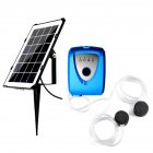US Small Aquarium Oxygen  Pump Ultra-quiet Charging Portable Aerators For Household Outdoor Solar + blue pump