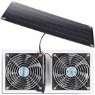 US Solar Panel Fan Kit 10w 6v Weatherproof Solar Fan For Chicken Coop Greenhouse Shed Pet House Window Exhaust black