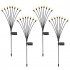 US Solar Powered Firefly Lights Ip65 Waterproof Starburst Swaying Garden Lamp For Courtyards Lawns Sidewalks Decor 8 heads warm white 4pcs pack