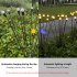 US Solar Powered Firefly Lights Ip65 Waterproof Starburst Swaying Garden Lamp For Courtyards Lawns Sidewalks Decor 8 heads warm white 4pcs pack