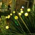 US Solar Powered Firefly Lights Ip65 Waterproof Starburst Swaying Garden Lamp For Courtyards Lawns Sidewalks Decor 8 heads warm white 4pcs pack