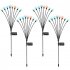 US Solar Powered Firefly Lights Ip65 Waterproof Starburst Swaying Garden Lamp For Courtyards Lawns Sidewalks Decor 8 heads warm white 4pcs pack