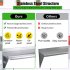 US Stainless Steel Wall Shelf 110 Lbs Load Heavy Duty Wall Mount Shelving For Kitchen Restaurant Laundry Room Bar 90 x 30cm