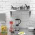 US Stainless Steel Wall Shelf 110 Lbs Load Heavy Duty Wall Mount Shelving For Kitchen Restaurant Laundry Room Bar 90 x 30cm