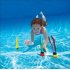 US Summer Shark Rocket Throwing Toy Funny Swimming Pool Diving Game Toys for Children Dive Dolphin Accessories 4 diving torpedoes 153g