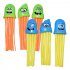 US Summer Shark Rocket Throwing Toy Funny Swimming Pool Diving Game Toys for Children Dive Dolphin Accessories 4 diving torpedoes 153g