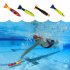 US Summer Shark Rocket Throwing Toy Funny Swimming Pool Diving Game Toys for Children Dive Dolphin Accessories 4 diving torpedoes 153g