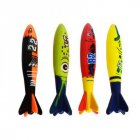 US Summer Shark Rocket Throwing Toy Funny Swimming Pool Diving Game Toys for Children Dive Dolphin Accessories 4 diving torpedoes 153g