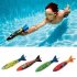 US Summer Shark Rocket Throwing Toy Funny Swimming Pool Diving Game Toys for Children Dive Dolphin Accessories 4 diving torpedoes 153g
