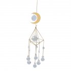 US Sun-catcher  Crystal  Pendant Interior Decoration Wind Chime Crystal Light Catching Ornaments Gardening Crafts Plant Hanging Chain Moon-shaped Pendant