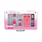 US Sweet Home Playset Play Bathroom and Bedroom Toy Home Pretend Play Set with Sound and Light.