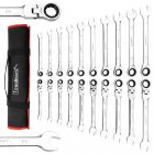 US TOWALLMARK 20-Piece SAE and Metric Ratcheting Combination Wrench Set Ratchet Wrenches Set