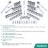 US TOWALLMARK 210 Piece Mechanics Tool Set and Socket Wrench Set SAE and Metric Hand Tool Kit