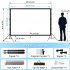 US TOWALLMARK Projector Screen With Stand 100 inch 16 9 4K HD Rear   Front Projections Movies Screen With Carry Bag