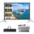 US TOWALLMARK Projector Screen With Stand 120 Inch 16 9 4K HD Rear   Front Projections Movies Screen With Carry Bag