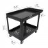 US TOWALLMARK Service Cart 2 Shelf Storage Handle 500 lbs Capacity for Warehouse Garage Cleaning Manufacturing