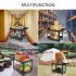 US TOWALLMARK Service Cart 2 Shelf Storage Handle 500 lbs Capacity for Warehouse Garage Cleaning Manufacturing