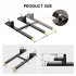 US TROPOW 1500lbs Clamp on Pallet Forks 43 inch Heavy Duty Fork Rack with Adjustable Stabilizer Bar for Loader Bucket Skidsteer Tractor