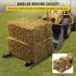 US TROPOW 4000lbs Clamp on Pallet Forks 60 inch Heavy Duty with Adjustable Stabilizer Bar for Loader Bucket Skidsteer Tractor