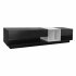 US TV Stand With Perfect Storage Solution Two tone Media Console With Versatile Compartment Particle Board For TVs Up To 80   Black