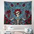 US Tapestry Skull Head Mysterious Style Printed Bedroom Hanging Background Cloth Decor KL1 150x200cm