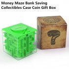US Thinkmax Money Saving Puzzle Maze Box for Kids and Children, Money Maze Bank, Coin Cash Bill Storage Box, Game Change Toy, Super Great Gifts Green