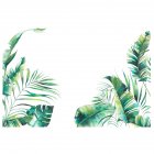 US Tropical Leaves Plant Wall Stickers Decal Home Living Room Bedroom Decor Art Mural 30*90CM typesetting