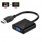 US USB 3.0 to VGA Adapter USB to VGA Video Graphic Card Display External Cable Adapter for PC Laptop black