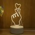 US USB 3D LED Night Light Table Lamp for Home Bedroom Decor Warm Light usb guitar