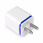 US USB Double Wall Fast Charger Adapter 1A 2A 5V for Android / Galaxy / iPhone  blue US plug