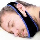 US Unisex Comfortable Anti Snoring Jaw Strap Supporter Stop Snoring Sleep Aid Device with Magic Tape Closure Blue
