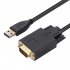 US Usb To Vga Projector Usb External Graphics Card Usb3 0 To Vga Converter Display Adapter Extension Cable black