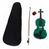 US Violin 4 4 Full Size Beginner Set with Storage Case Bow Rosin Acoustic Violin Green