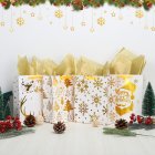 US LUMIPART 16 Pack Christmas Foil Gold Gift Bags Xmas Paper Bags