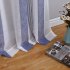 US WHIZMAX 52 inch W Sheer Curtains for Living Room Bedroom Navy Blue 52 inch W x95 inch L