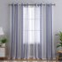 US WHIZMAX 52 inch W Sheer Curtains for Living Room Bedroom Navy Blue 52 inch W x95 inch L