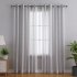 US WHIZMAX 52 inch W Sheer Curtains for Living Room Bedroom Dark Grey 52 inch W x84 inch L