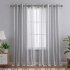 US WHIZMAX 52 inch W Sheer Curtains for Living Room Bedroom Dark Grey 52 inch W x95 inch L